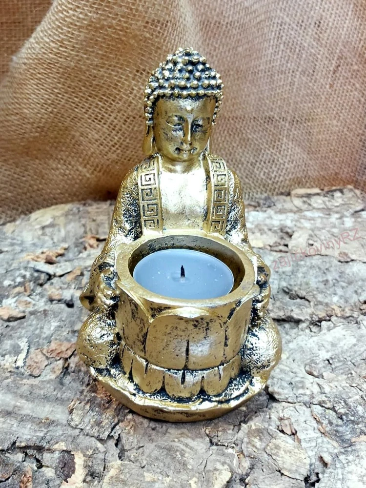 Buddha zlatý, 14 cm
