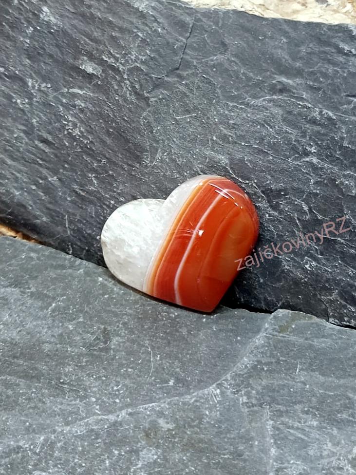 Srdce sardonyx červený 5,1 cm