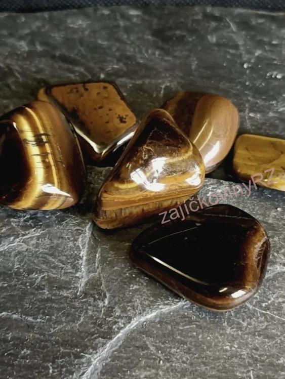 Tygří oko tromlované, 3-4 cm, 1ks