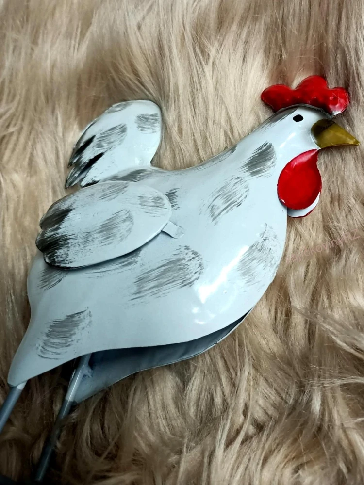 Kovová slepička, 20 cm