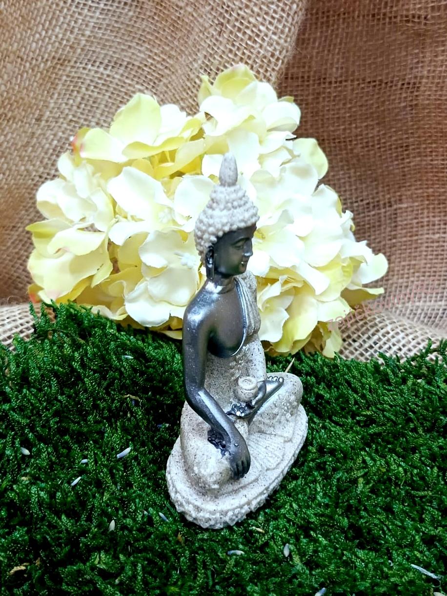 Budha stříbrný, 10 cm
