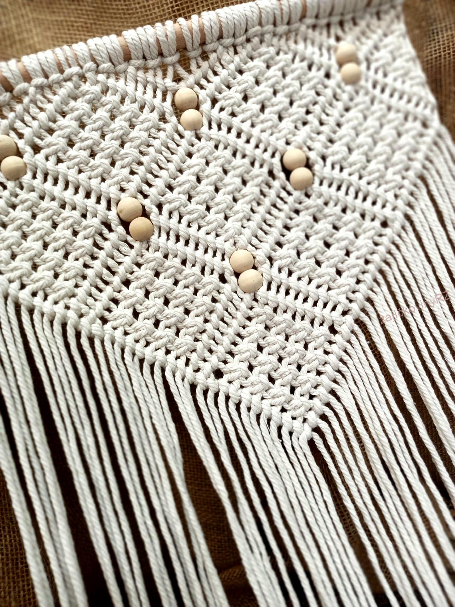 Macramé závěsná dekorace, 80 cm