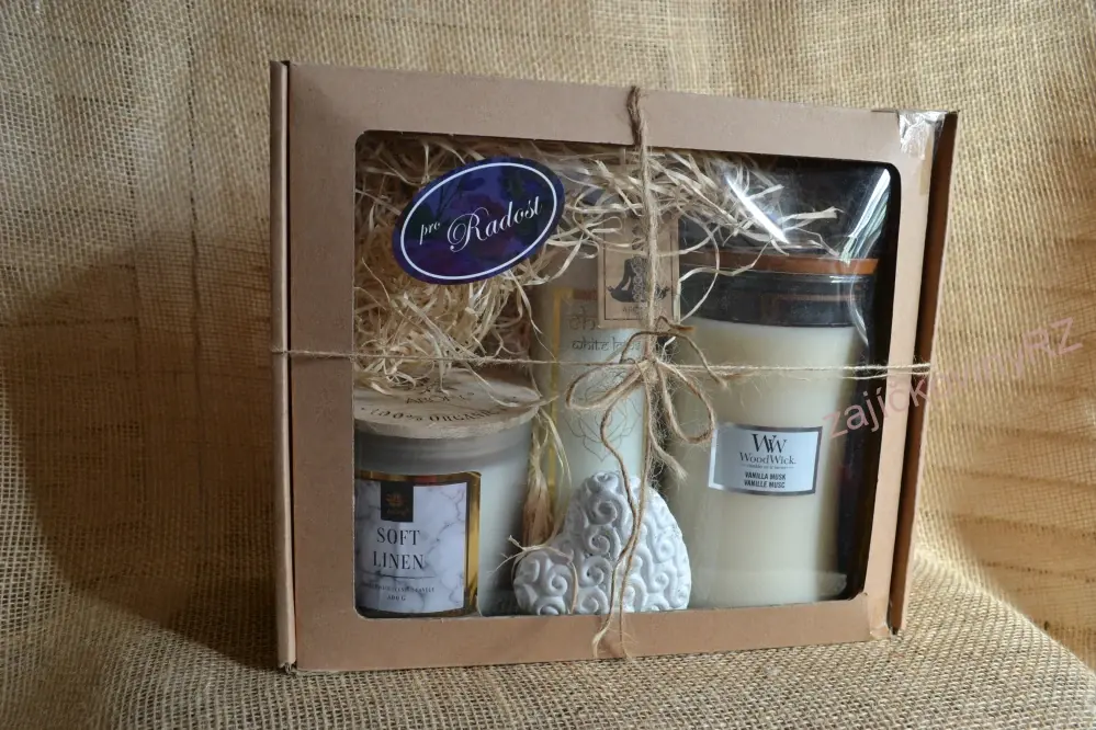 Luxusní dárková sada svíček, bílá - ČISTOTA