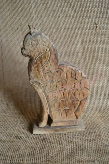 Kočka dřevěná, oboustranná, 21 cm