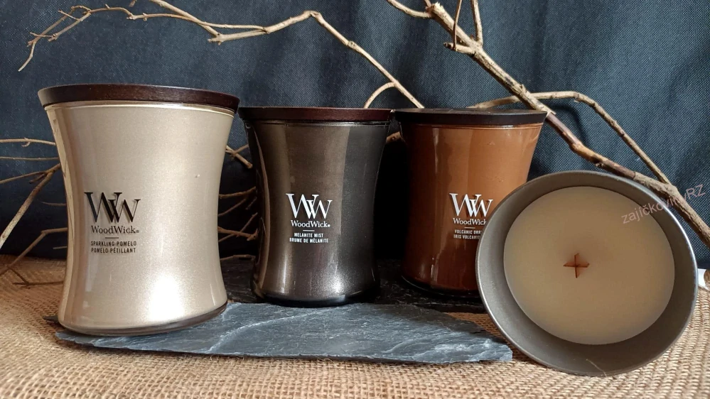 WoodWick Precious Metals svíčka váza střední, 275 g, Cypress Ore