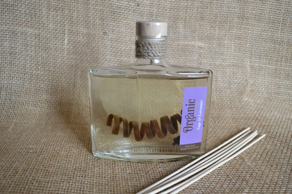 Organický difuzér 150 ml s tyčinkami, Sage & Lavender
