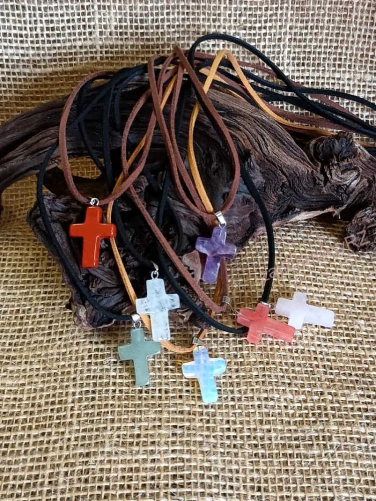 Přívěsek křížek křišťál, 2,5 cm