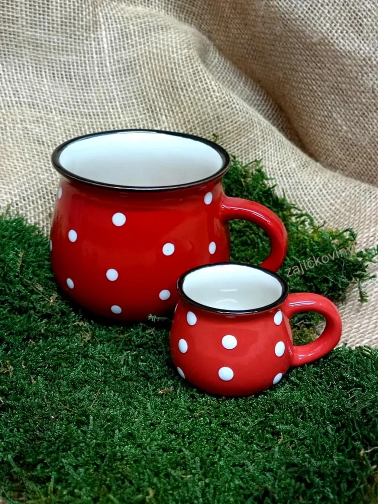 Hrnek s puntíky, mini, 75 ml