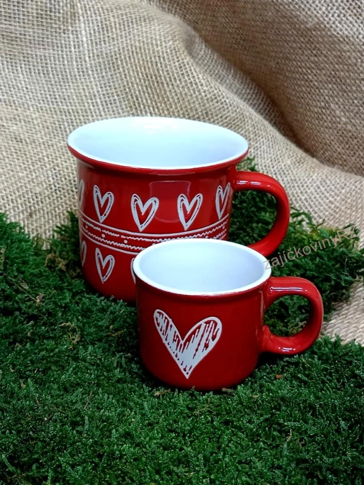 Hrnek se srdíčkem, malý, 90 ml