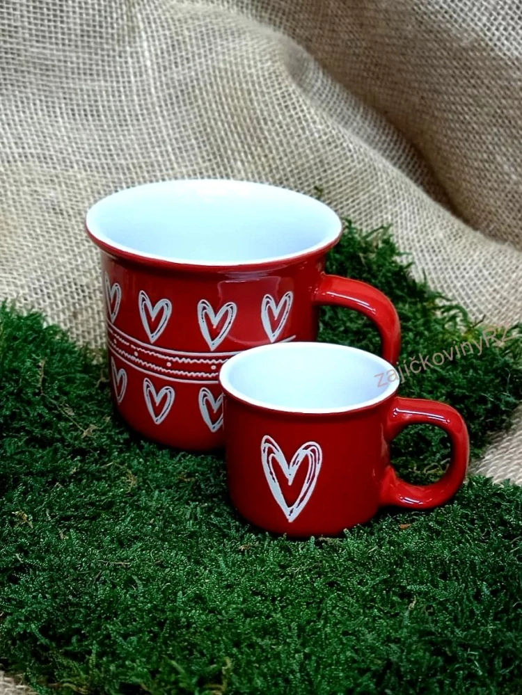 Hrnek se srdíčkem, malý, 90 ml
