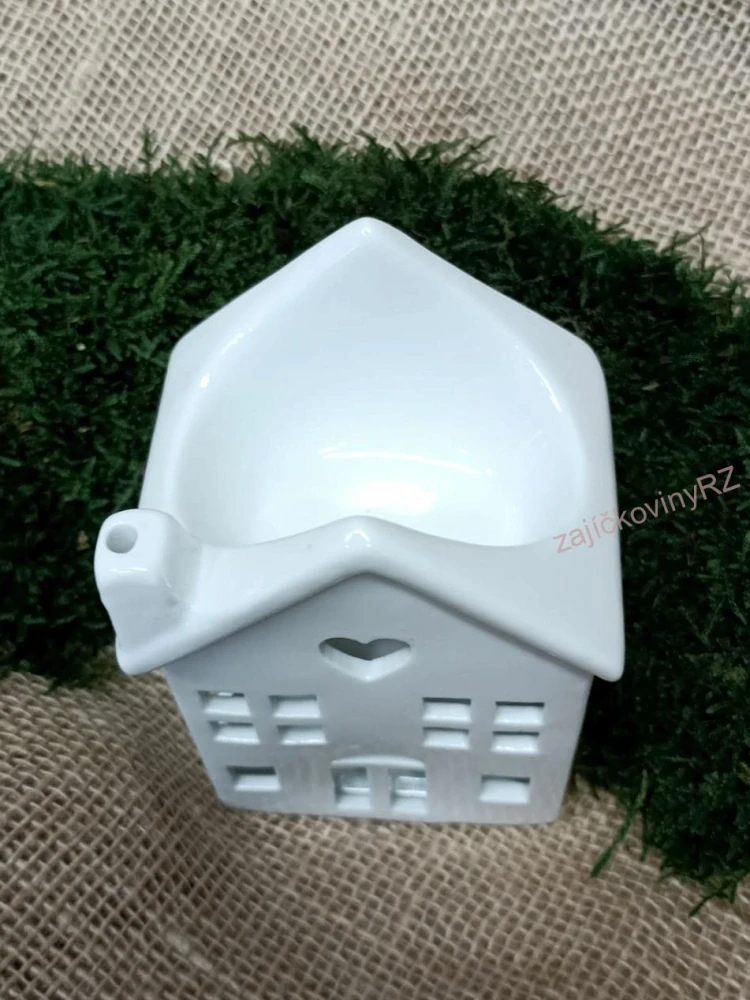 Aromalampa, domek keramický bílý