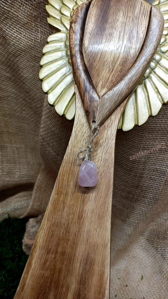 Dřevěný anděl XXL, kovová křídla, ZLATÁ, RŮŽENÍN, 60 CM