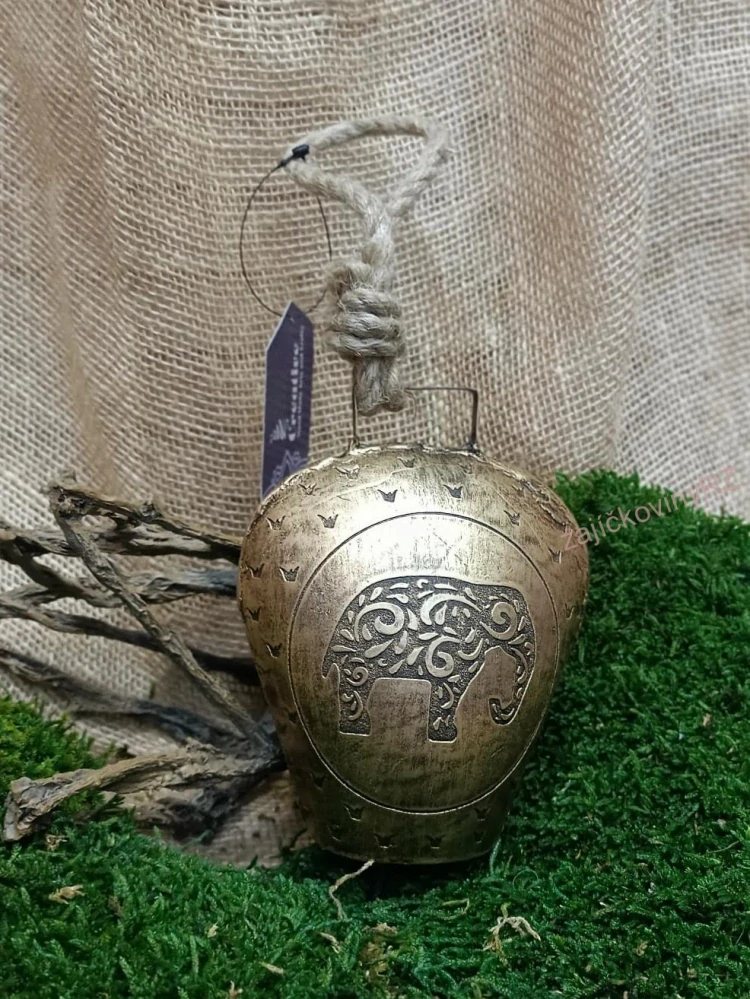 Alpský zvonec zlatý, 14 cm, plechový