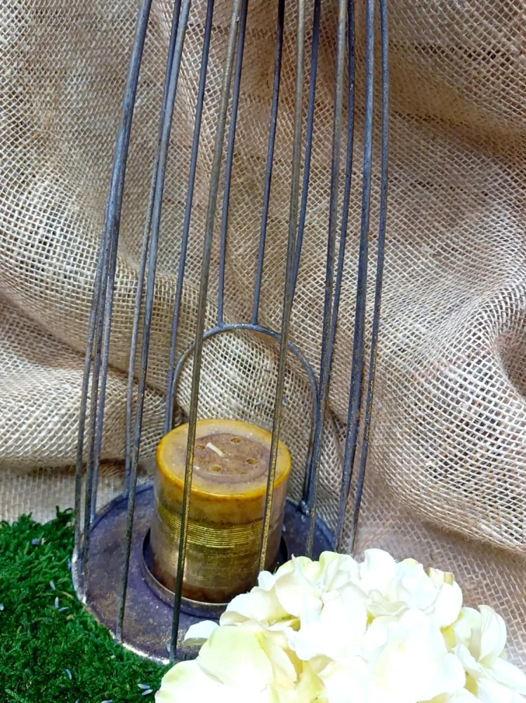 Plechový anděl zlatý XL, 54 cm