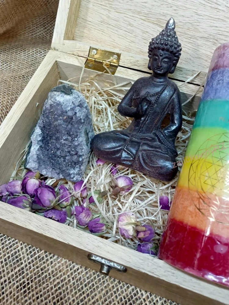 Dárková sada meditační s drúzou ametystu