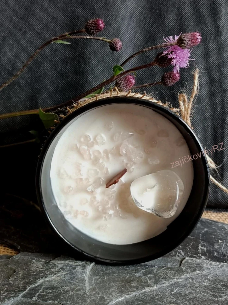 Vonná svíčka s minerály, KŘIŠŤÁL troml., velká, 400g