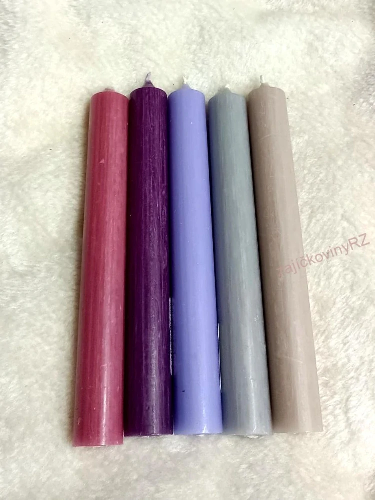 Svíčka stolní tm.fialová (lila)18 cm, 1ks