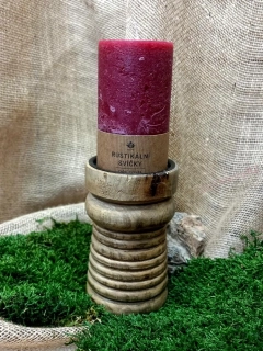 Svícen s vínovou svíčkou, 28 cm