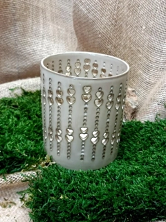 Svícen se srdíčky, 13 cm