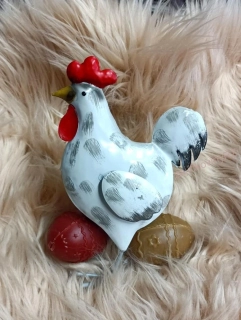 Kovová slepička, 20 cm