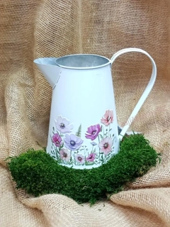 Konvička plechová dekorativní, 20 cm