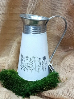 Konvička plechová dekorativní, 25 cm