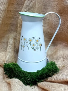 Konvička plechová dekorativní, 25 cm