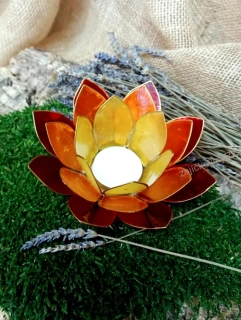 Svícen lotosový květ, 13,5 cm