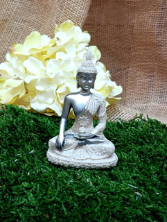 Budha stříbrný, 10 cm