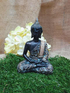 Buddha černý střední, 14 cm