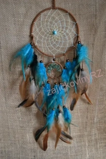 Lapač snů, 50 cm, se stromem života, uprostřed s minerálním kamenem howlit