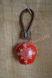 Alpský zvonec malý, 11cm, malovaný, s tradičními vzory