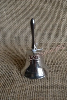 Zvoneček stříbrný, 11 cm, poniklovaný