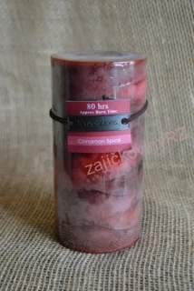 Decorium rustikální parafínová vonná svíčka, skořice, 14x7 cm