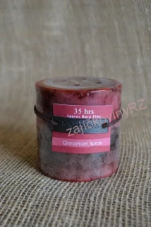 Decorium rustikální parafínová vonná svíčka, skořice, 7x7 cm