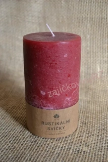 Arôme rustikální svíčka červená, 12 cm