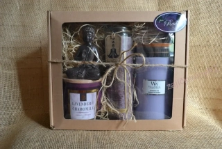 Luxusní dárková sada svíček, fialová- LEVANDULE