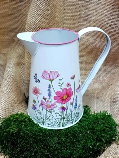 Konvička plechová dekorativní, 19 cm