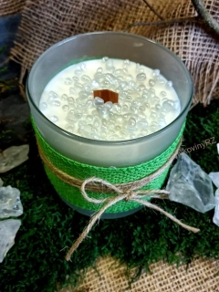 Vonná svíčka s minerály, KŘIŠŤÁL AURA, velká, 400g