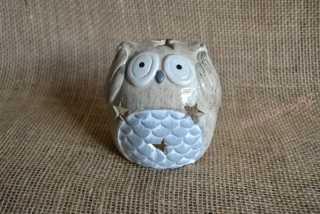 Svícen sova malá, 10 cm