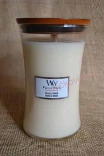 WoodWick  svíčka váza velká 609 g Vanilla musk