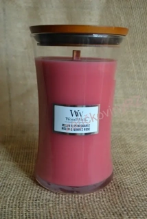 WoodWick svíčka váza velká 609 g  Melon & Pink Quartz