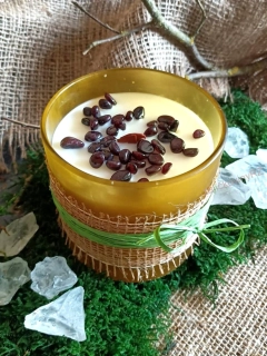 Vonná svíčka s minerály, GRANÁT, velká, 400g