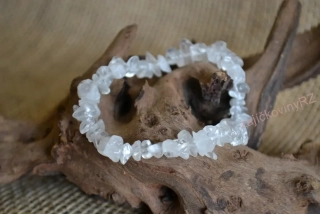 Náramek zlomky, křišťál, obvod 18-19 cm