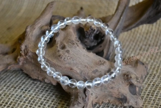 Náramek z minerálních kuliček, křišťál, průměr kuličky 6 mm