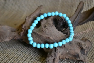 Náramek z minerálních kuliček, tyrkenit, průměr kuličky 6 mm