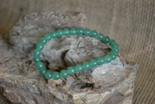 Náramek z minerálních kuliček, avanturín, průměr kuličky 6 mm