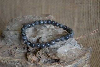 Náramek z minerálních kuliček, labradorit, průměr kuličky 6 mm