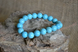 Náramek z minerálních kuliček, tyrkenit, průměr kuličky 10 mm