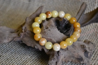 Náramek z minerálních kuliček, karneol, průměr kuličky 10 mm